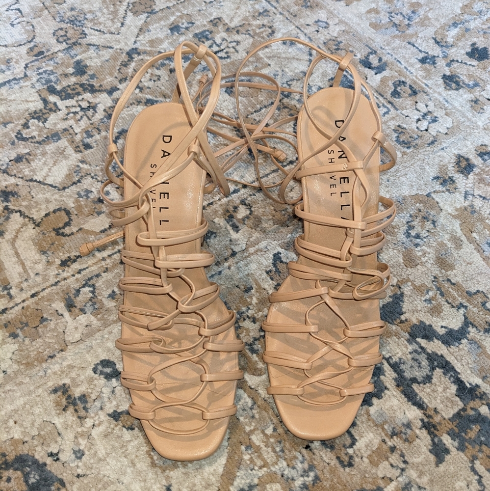 Daniella Shevel Lace Up Cage Heels
